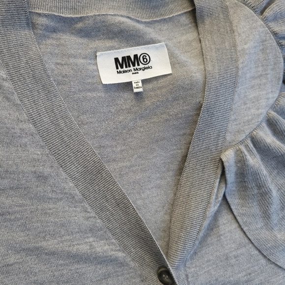 NWOT Maison Margiela MM6 Knit Wool Ruffle Avant Garde Cardigan - Picture 3 of 11